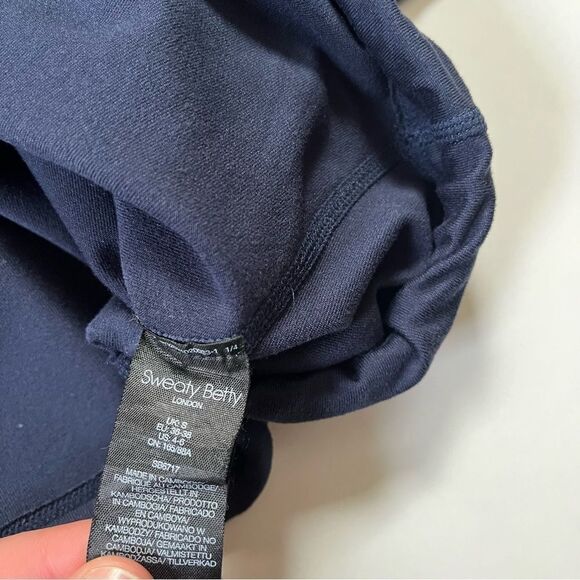 Sweaty Better NAVY After Class Cropped Sweater Small - Picture 5 of 12